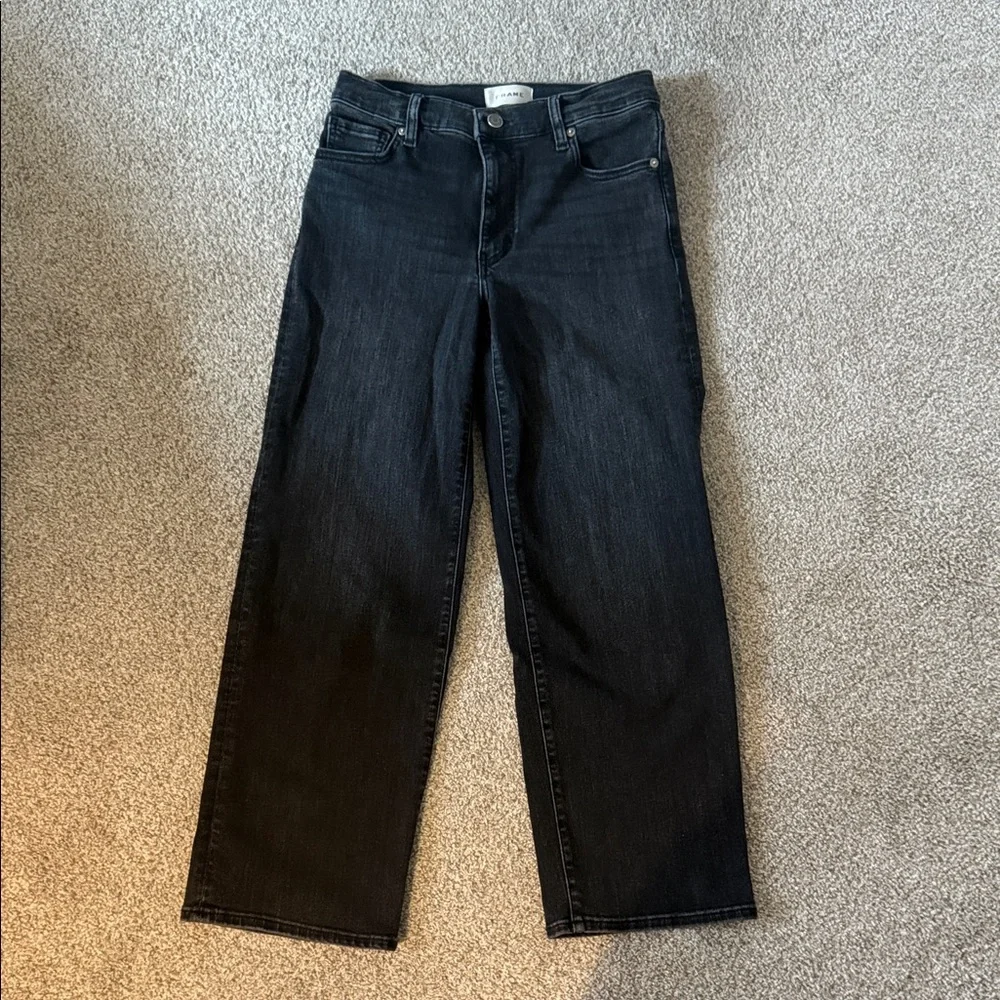 Frame Denim The Mellow straight wide leg jeans Starship - Picture 3 of 7